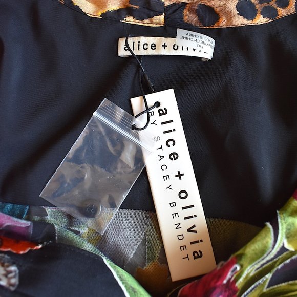 Alice + Olivia Jeannie Bow Cap Sleeve Butterfly - Picture 9 of 11